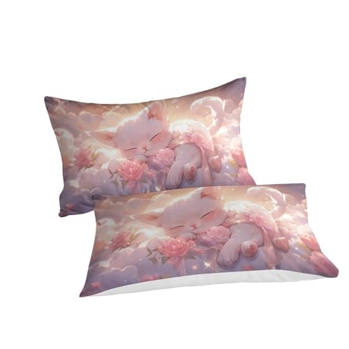 Parure de lit chat mignon en microfibre imprimée 3D King IOFEER - 6