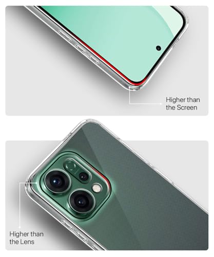 Image of WOW IMAGINE Transparent Back Cover Case for Oppo Reno 14 Pro 5G | Raised Bumps for Full Device & Camera Protection Shockproof TPU Silicone Back Case Mobile Cover - Transparent