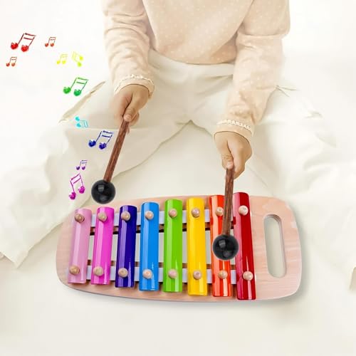 Image of 2PCS Rain Drum Mallet, Tongue Drum Mallet, Rain Drum for Garden Beater, Single Rubber-Tipped Percussion Mallets for Tongue Drums and Handpans