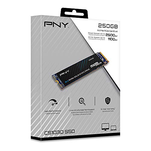 Image of PNY CS1030 250GB M.2 NVMe PCIe Gen3 x4 Internal Solid State Drive (SSD) - M280CS1030-250-RB