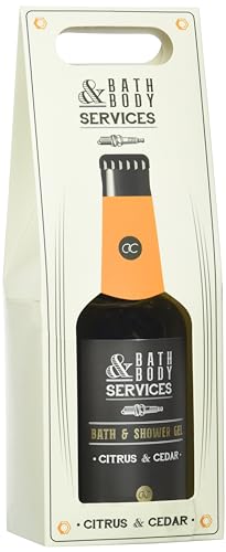 accentra Gel de duche Bath & Body Services em imitação de garrafas de cerveja, inclui caixa de presente, 360 ml, gel de banho e duche para homens