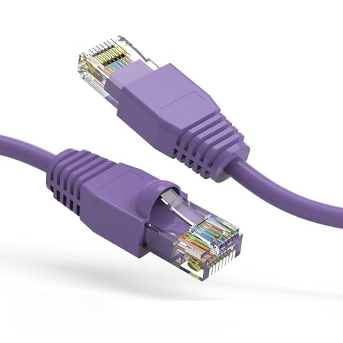 Cable de red Ethernet Cat6A UTP 25 pies morado, 1 unidad miniatura 1