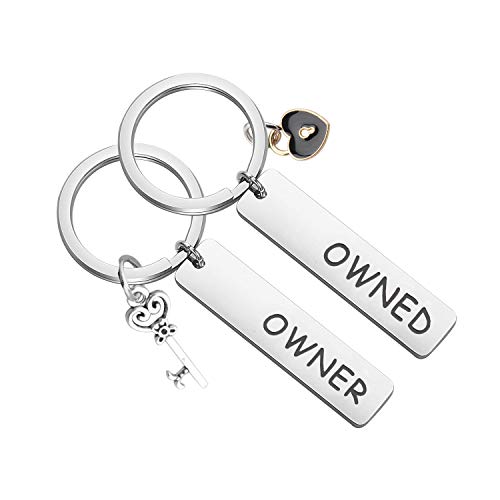 MAOFAED Couple Keychain Set Owner and Owned Keychain BDSM Gifts Daddydom Gift DDLG Gifts Babygirl Gift Couple Gift