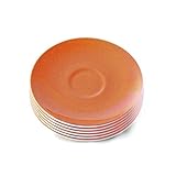 Flirt by R&B 516173 'Doppio' Espresso-Untere/Untertasse/Unterteller Ø 12 x 2 cm, orange (6er Pack)