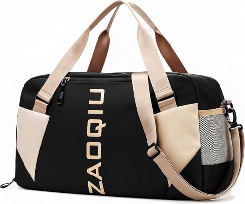 Bolsa Mala de Mão 10kg Viagem Academia Bordo Grande Avião – Compartimento para Tênis, Área Seca e Molhada, Alça Ajustável, Ideal para Viagens e Academia (Preto)