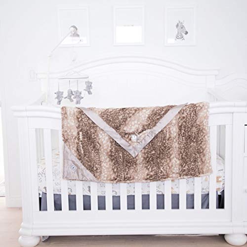 Zalamoon Strollets Plush Baby Toddler Soft Blanket With Satin Trim Corner For Soothing (Fawn) #TOP3