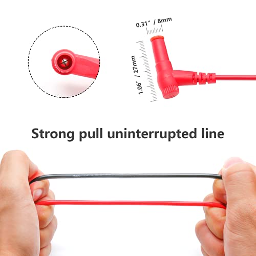 Image of 1 Pairs Digital Multimeter Test Leads Banana Plug, Multimeter Probes Voltmeter Test Probe 10A 1000V