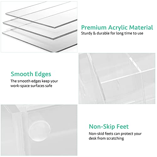 Acrylic Office Desk Supplies And Accessories,Clear Desk Stationary Organizer With Drawers, Pen And Pencil Holder,Desktop Organization #TOP3