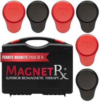 MagnetRX Biomagnetic Magnet Kit - Biomagnet Pair for Dr. Goiz Technique - 6 Mix Units (Red, Round)