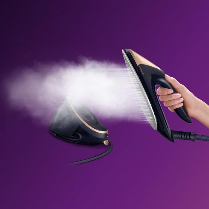 Centrale vapeur Philips PerfectCare série 9000 PSG9050/20, 3100 W, 9 bar, semelle SteamGlide Elite, Arrêt automatique, Verrou de sécurité