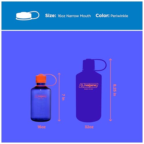 Image of Nalgene 16 oz Narrow Mouth Water Bottle, Periwinkle