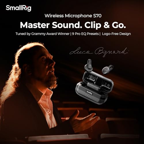 SMALLRIG Wireless Mic S70-C2 (2 TX + 1 RX) + S70 Mic Case miniatura 4