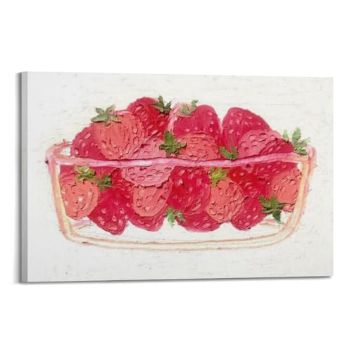 Affiche boîte à fraises moderne toile décoration murale cadre 20x30