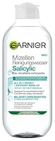 Garnier Mizellen Reinigungswasser Salicylic – All-in-1 Gesichtsreinigung & Make-up Entferner mit Salicylsäure – Für fettige, unreine & empfindliche Haut – Mattierend & klärend – 400ml