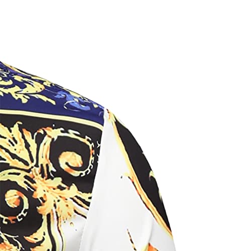 Herenoverhemden Gepersonaliseerde bedrukking Trend Contrastkleur Retro Streetwear Outdoor Casual Mode Shirts Tops Europa en Amerika - Afbeelding 5