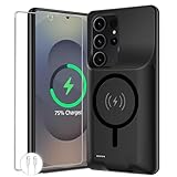 Battery Case for Galaxy S25 Ultra,12000mAh Portable Protective Wireless Charging Case Compatible with Galaxy S25 Ultra 5G 2025 (6.9 inch) Rechargeable Extended Battery Pack Charger Cover (Black)
