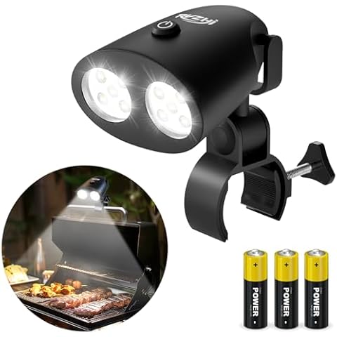 Grill Light Grilling Accessories: Valentines Day Gifts for Him Husband, Grilling Gifts for Men, Smoker BBQ Accessories for Outdoor Grill, BBQ Light with Two Brightness Settings, 3 Batteries Included Cover