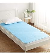 VK Living 除湿シート 寝具用 シングル 布団 除湿マット 洗える 梅雨対策 湿気取り シリカゲル入り 全年使える 防ダニ・防カビ・防臭加工 吸湿センサー付き 90x180cm ブルー