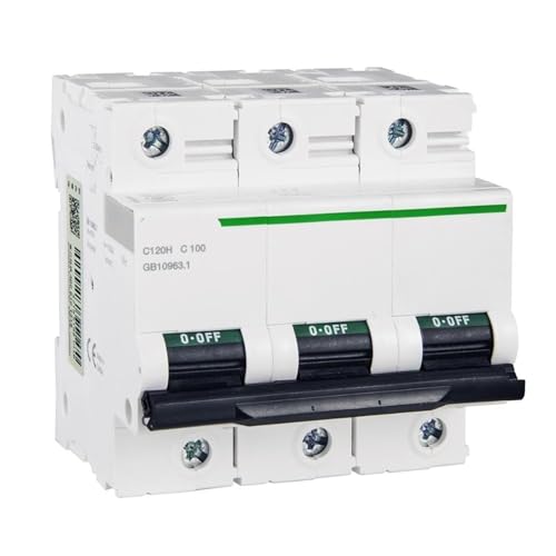 Disjoncteur C120H AC 3P courbe C 100A 400V pour rail DIN A9N19818