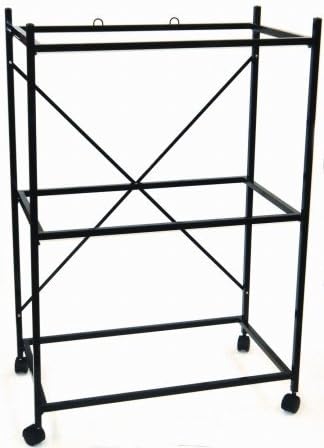 Three Shelf Stand for Medium Bird Breeding Cage in Black
