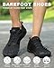 todaysunny Barefoot Shoes Mens Womens Minimalist Cross Training Shoes with Wide Toe Box Athletic Zero Drop Trail Walking Hiking Running Sneakers Black
