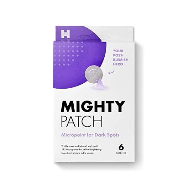 Mighty-Patch-Micropoint-for-Dark-Spots-Hydrocolloid-Post-pimple-Dark-Spot-Brightening-Patch-6-Patches Mighty Patch Micropoint for Dark Spots from Hero Cosmetics - Post-Blemish Dark Spot Patch with 173 Micropoints, Dermatologist Tested and Non-irritating, Not Tested on Animals (6 Count)