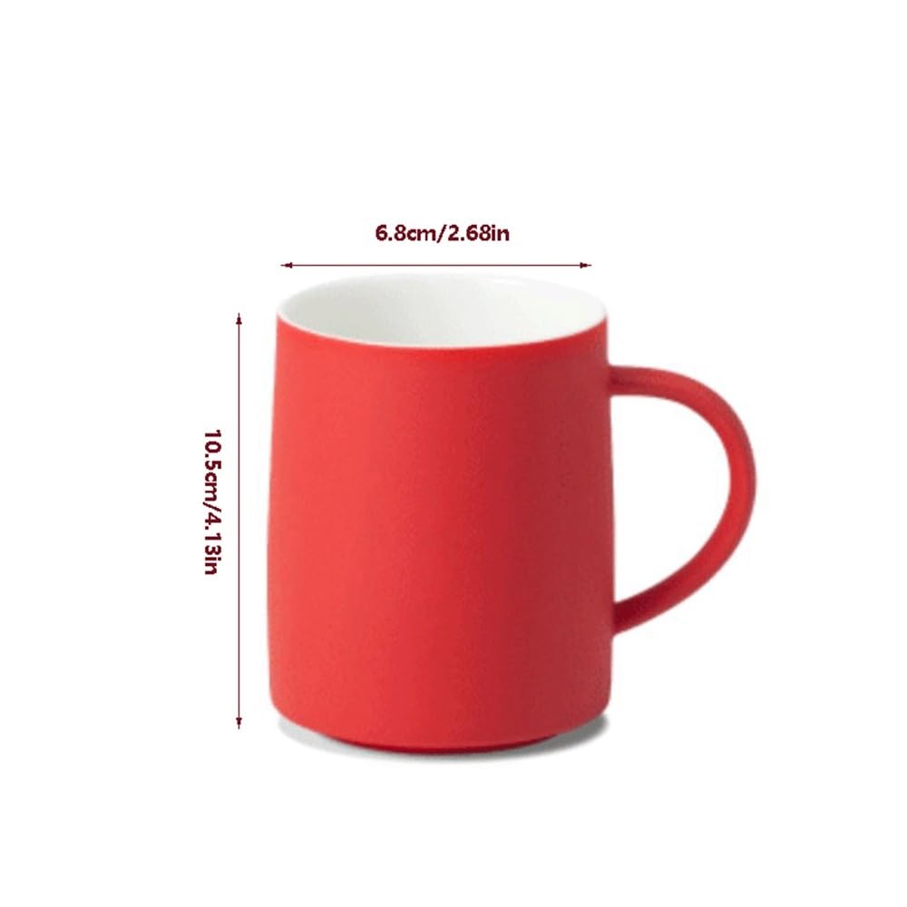 Tasses à café Ensemble de 1 tasse à café couleur unie, basique en deux couleurs d'une capacité 9,64 oz for la maison et le bureau(Bruin)