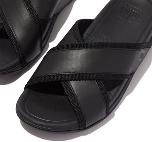 Fitflop Surfer Men'S Webbing/Leather Cross Slides - Black, 46 EU: Buy  Online at Best Price in UAE - Amazon.ae