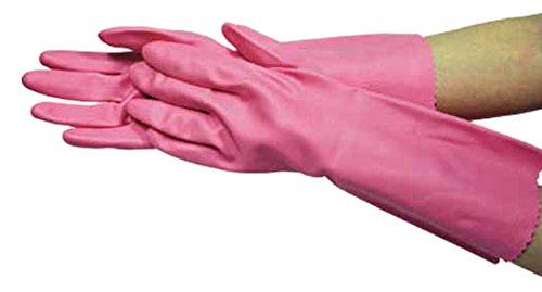 ワークハンズ V-111 ビニール厚手 裏毛付 (M, ピンク)