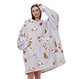 DaysU Wearable Blanket Hoodie Adult, Oversized Sherpa Sweatshirt for Women and Men, Two Pockets...