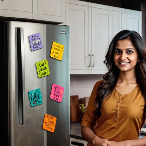 Image of Sehaz Artworks Fridge Magnets Refrigerator Stylish | Fridge Magnets Set | Fridge Stickers Refrigerator | Fridge Decoration Items | Refrigerator Sticker-FM-6-001