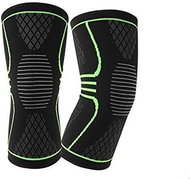 Alliance Network Knee Support (Black and Neon, Medium) - 1 Pair