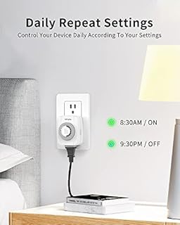 TiFFCOFiO Indoor Mechanical Outlet Timer, 3 Prong Timers for Electrical Outlets, 24-Hour Programmable Plug in Christmas Light Timer, ETL Listed (2 Pack)