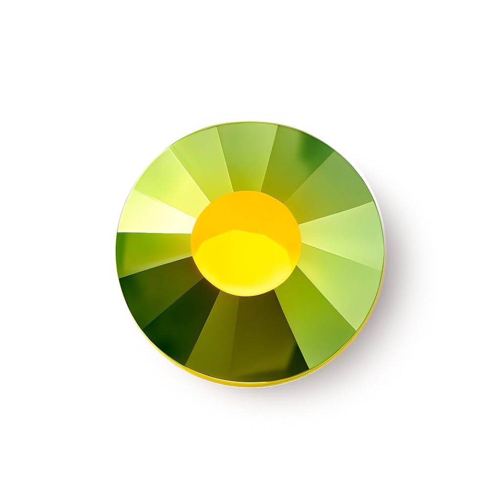 Pack of 100 - EIMASS Cut Glass HotFix Flat Back Gems - Hotfix Iron On Rhinestones - HotFix Flat Back Crystals (Olivine AB ss20 (4.8mm))