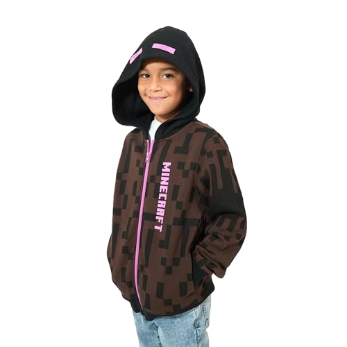 Minecraft Enderman Boys Long Sleeve Cosplay Zip-Up Hoodie 14/16 (XL)
