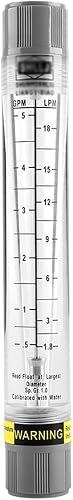 SYLEN Rohrdurchflussmesser, flüssiger Rotameter, 1,8–18 LPM, ABS-Metall