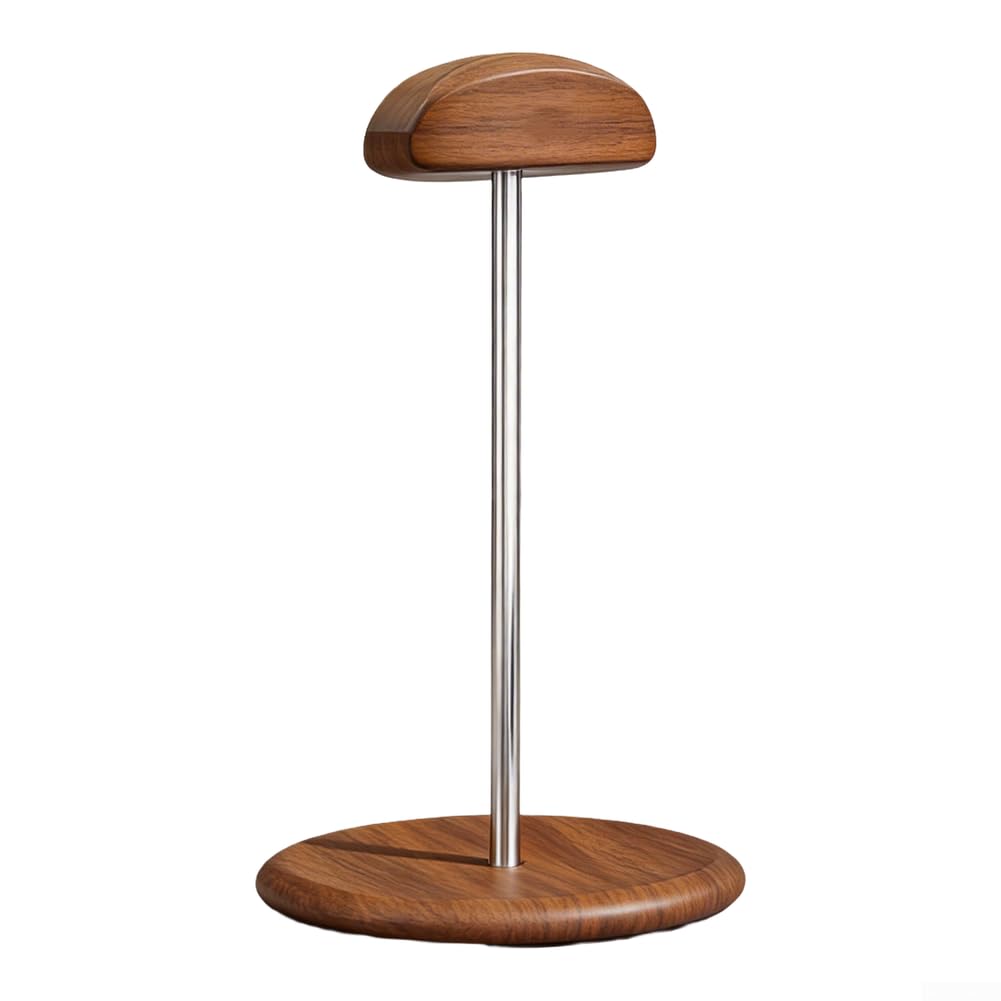 Stand Cuffie in di Noce per americano Massiccio Stand Cuffie
