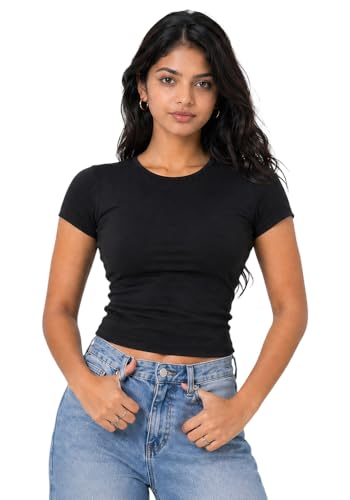 Image of Wear Your Opinion Women's Cuddle Baby Tee Fitted Top Summer Tshirt Short Sleeve 220 GSM Soft Fabric