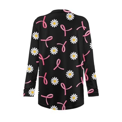Image of Women's Lightweight Cardigans with Pockets Trendy Long Sleeve Open Front Cardigan Casual Tops Jackets Fall Oufits S-2XL