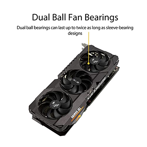 ASUS TUF Gaming NVIDIA GeForce RTX 3070 OC Edition Graphics Card- PCIe 4.0, 8GB GDDR6, HDMI 2.1 , DisplayPort 1.4a, Dual Ball Fan Bearings (Renewed) - Image 5