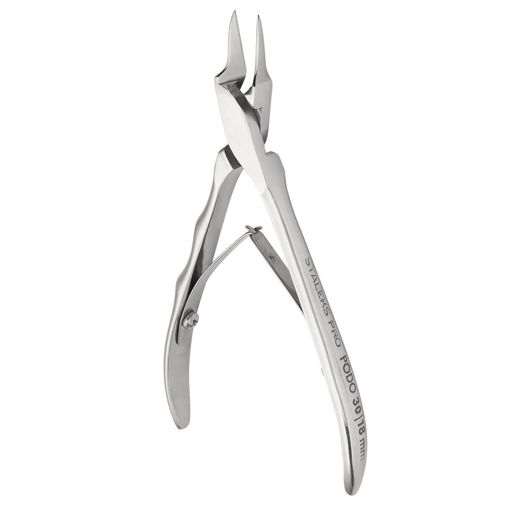 Cuticle Trimmer, Sharp Cuticle Nippers Scissors Stainless Steel Nail Clipper Cutter Remover Pedicure Manicure Tool for Fingernails and Toenails NIPPERS FOR INGROWN NAILS PODO 30 18 MM NP-30-18