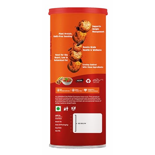 Image of Puffnuts COMBO of 4 Roasted and Flavoured Makhana | Healthy Snack | Namkeen Snacks | Puff Nuts | Gluten Free | Cholesterol Free | Protein Rich | Fiber Rich | With Calcium & Magnesium | Roasted in Olive Oil - 308g (Pack Of 4 x 77g, Cheese, Tangy Tomato, Mexican Chipotle, Cream & Onion)