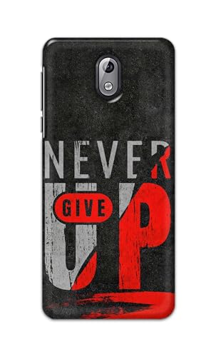 Image of Printed Hard Back Cover for Nokia 3.1 Back Cover (Never Give Up) -190724(DP)