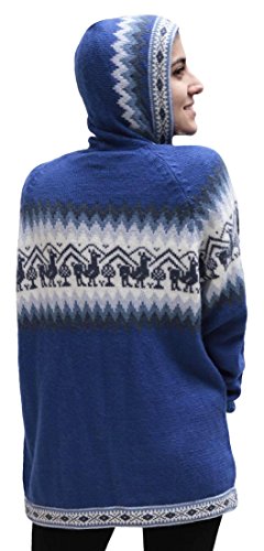 Little Llamas Hooded Alpaca Wool Knitted Jacket Hoodie Sweater3