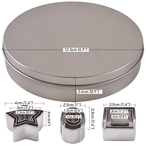 Newk 24Pcs Stainless Steel Cookie Cutters For Baking, Heart, Star, Flower, Geometric Shaped Assorted Sizes - Mini Biscuit Cutters #TOP1