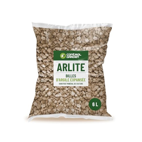Control Garden Arlite 6 L | Billes d'argile expansée | Drainage pour pots, cultures et plantes | Fabriqué en Espagne