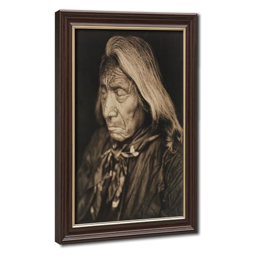 Impression sur toile Red Cloud Sioux Edward Curtis 1905 avec cadre à suspendre 20x30 cm