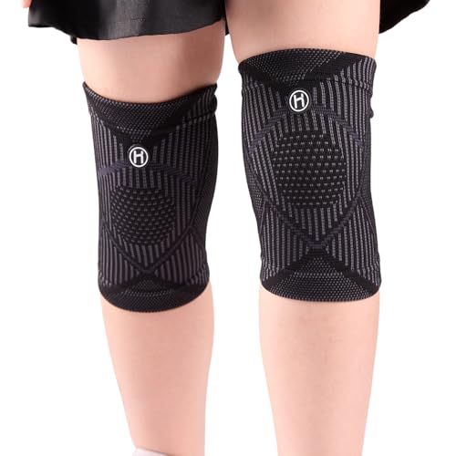 HUETIDE Kids knee brace for sports-Youth Knee Compression Sleeve for Kids,extra small knee support sleeve for pain Relief,Running,Workout,...