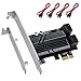 Produktbild PCIe SATA-Karte 4 Ports 1x, PCI Express SATA 3.0-Controller-Erweiterungskarte 6 Gbit/s, SATA 3.0 PCIe-Karte SATA III Gen3 Adapter Riser-Karte mit 4 SATA-Kabeln und niedrig-Profil-Halterung