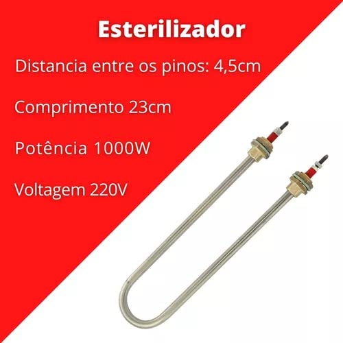 Resistência Elétrica Esterilizador 1000w 220v
